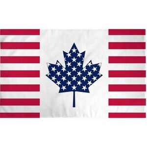 "USA CANADA FRIENDSHIP" flag 3x5 ft polyester banner sign US USA/CAN COMBO